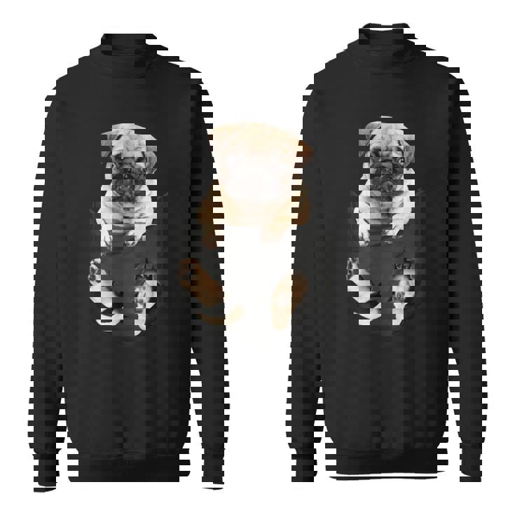 犬好き ギフト パグ イン バッグ スウェットシャツ