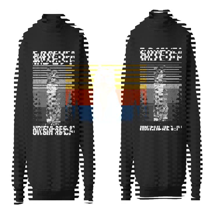 猫 ノルウェージャンフォレストキャットの社員 スウェットシャツ