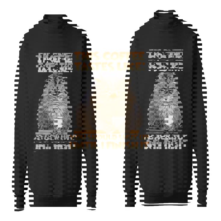 猫 T 朝のイライラとコーヒー愛好家向け T パラス猫 スウェットシャツ