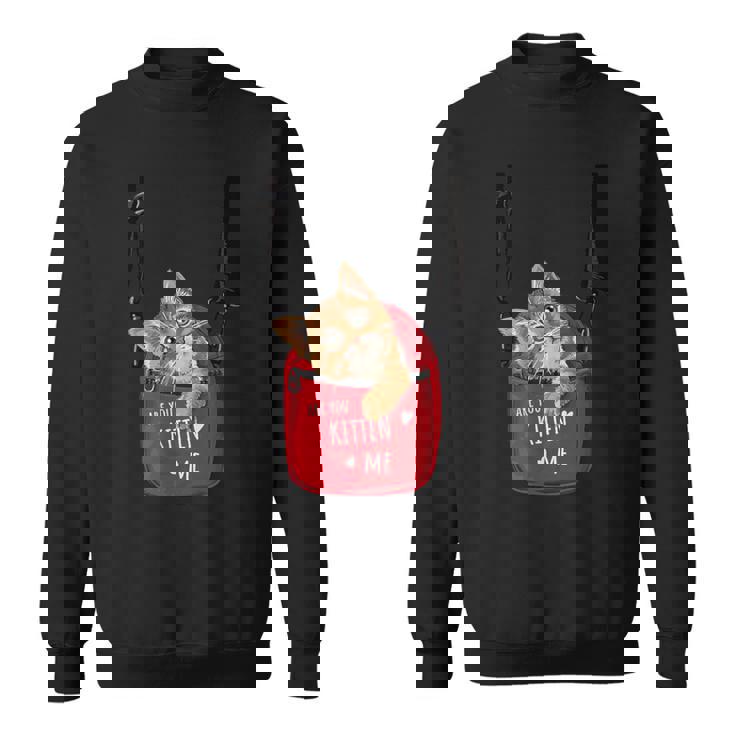 猫 かわいい ポシェット ねこ 面白い ネコ スウェットシャツ