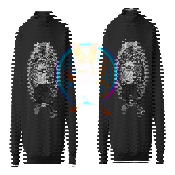 猫 ねこ カンフー スウェットシャツ