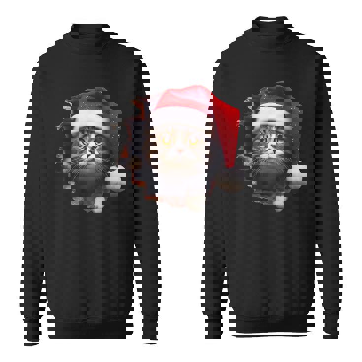 猫 クリスマス クリスマスパーティー スウェットシャツ