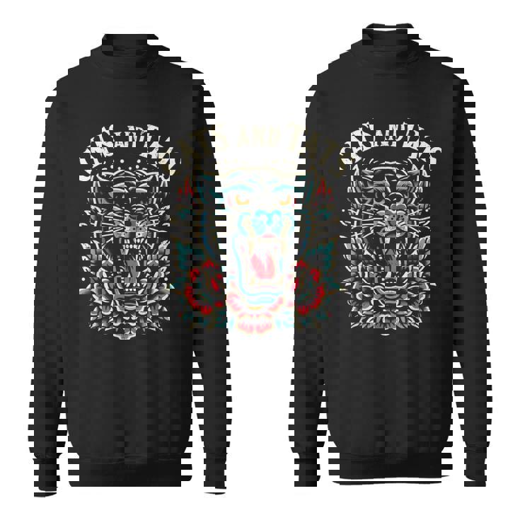 猫 タトゥー トラディショナル タトゥー アーティスト インク タトゥー師 ヴィンテージ スウェットシャツ