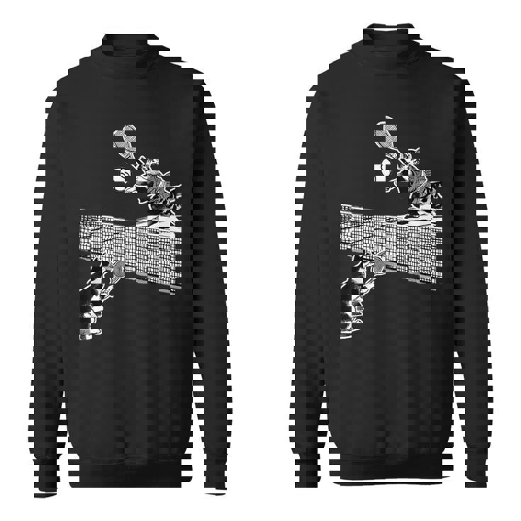 猫 ネコ テニス 面白いtシャツ 文字入り メンズ おもしろ 面白い 服 おもしろグッズ ネタ 浮世絵 スウェットシャツ