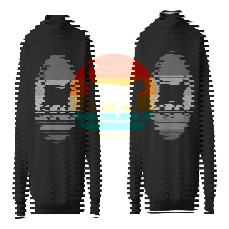 猫 レトロスタイル ビンテージ スウェットシャツ