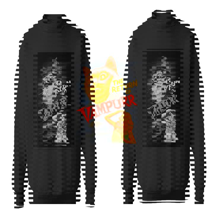 猫 吸血鬼 クラシック ホラー 映画 ファニー グラフィック シャツ スウェットシャツ