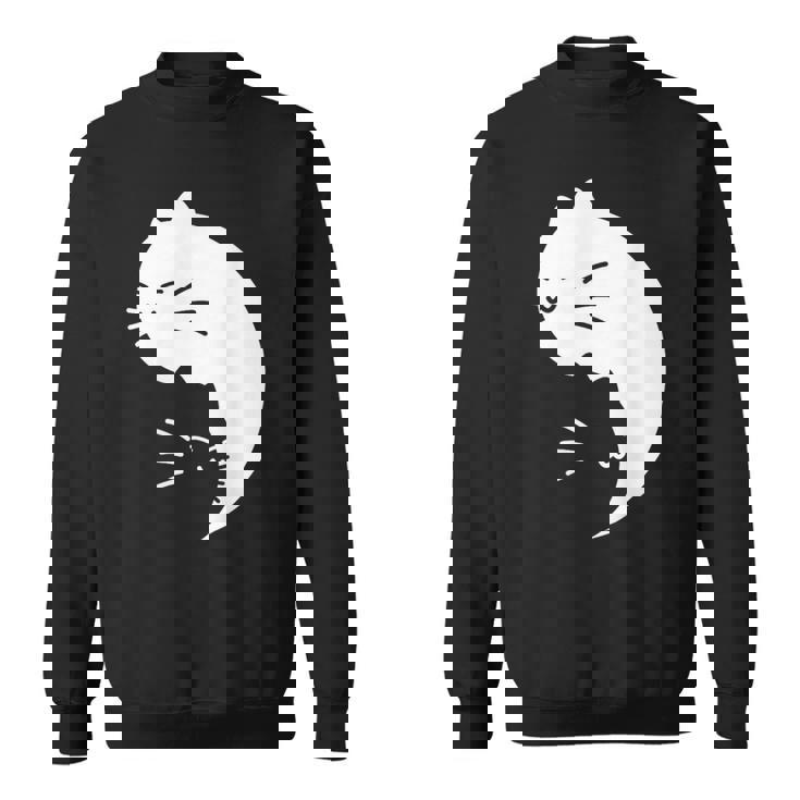 猫 陰陽 反対 調和 エネルギー 子猫 スウェットシャツ