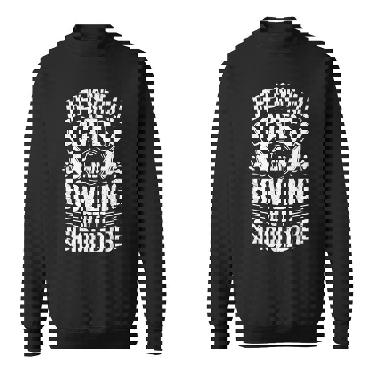 猫とボウリング 面白いボウラー ボウリング スウェットシャツ