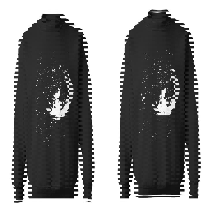 猫の家族 月の絵柄 メンズ レディース 子供 スウェットシャツ