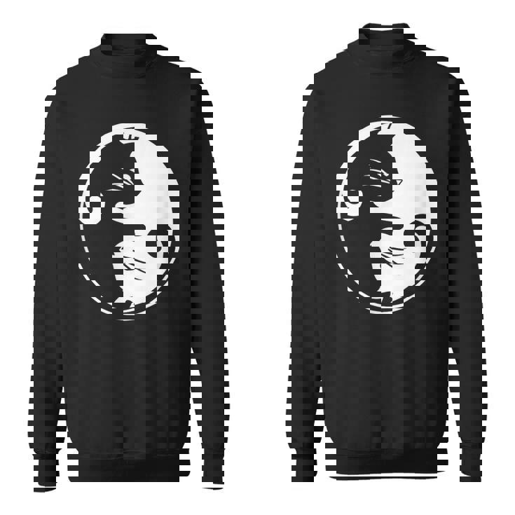 猫の陰陽相互接続 スウェットシャツ