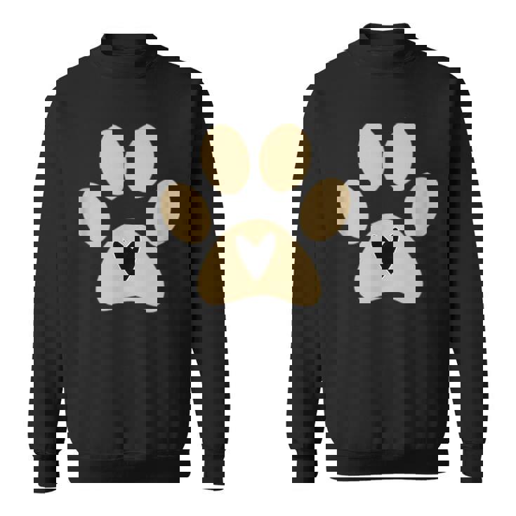 猫や犬の愛好家のための足付きハート スウェットシャツ