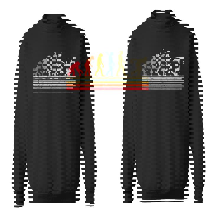 男のtシャツビンテージレトロの面白いボウリングの進化 スウェットシャツ