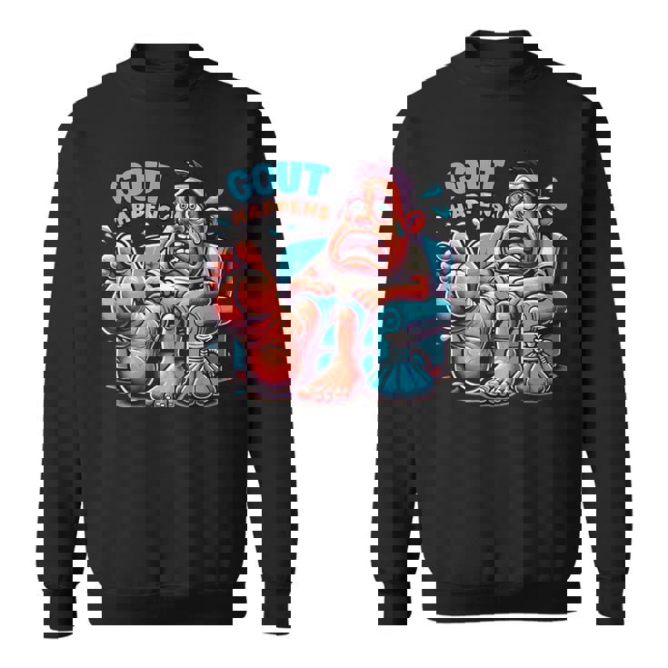 痛風が起こる 面白くて陽気な愚かな痛み むくみ スウェットシャツ