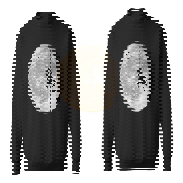 登山、フリークライミング、登山、ボルダリング、月 スウェットシャツ