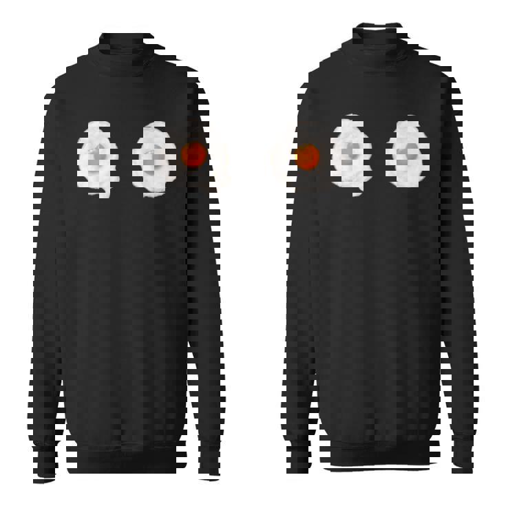 目玉焼きおっぱいビキニ卵おかしいハロウィンコスチューム スウェットシャツ