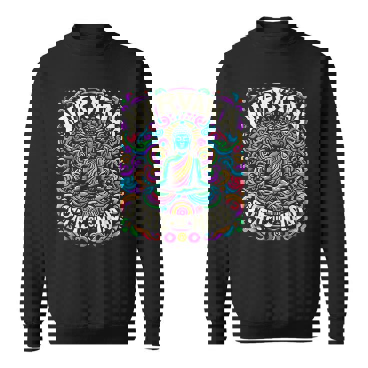 瞑想 Nirvanatate Of Mind ファニーグラフィックtシャツ スウェットシャツ