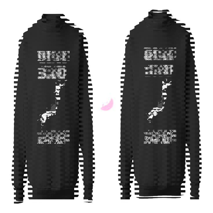 石垣島 日本 ヴィンテージ 日本 国旗 地図 デザイン スウェットシャツ