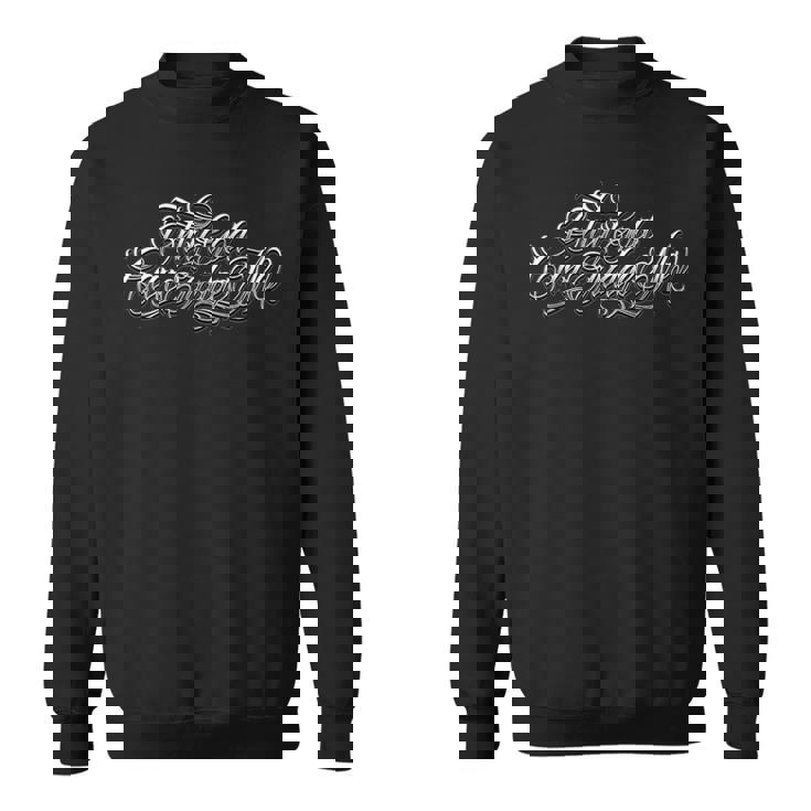 神だけが私を判断できますチカーノタトゥーアート祈りの宗教 スウェットシャツ