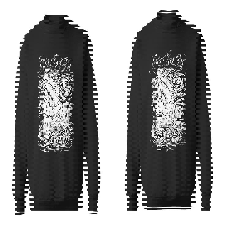 神だけが私を裁くことができるローライダーアートチカーノカルチャー スウェットシャツ