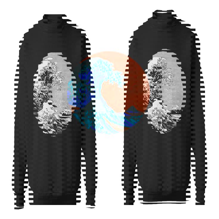 神奈川の偉大な波 日本製 スウェットシャツ