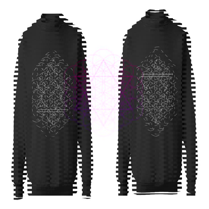 神聖幾何学 フラワーオブライフ 六芒星 スウェットシャツ