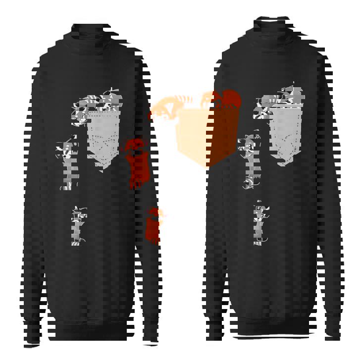 私のポケットファニーで家族のレッドパンダ スウェットシャツ