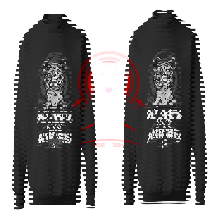 私の秋田は古代の品種の面白い子犬の犬の恋人です スウェットシャツ