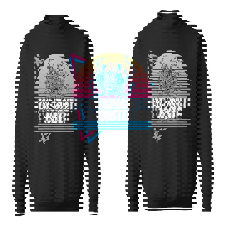 空飛ぶスパゲッティモンスター パスタファリ Fsm 無神論者 レトロ スウェットシャツ