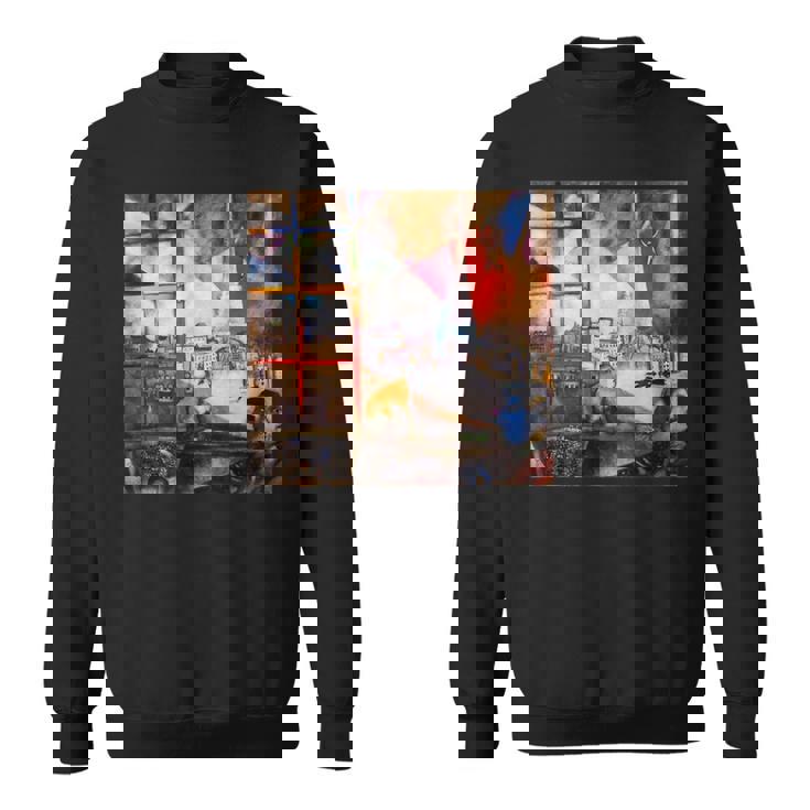窓を通るパリ マルク・シャガール スウェットシャツ