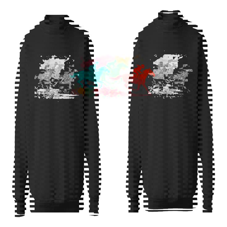 競馬 乗馬 トラックレース ロデオ 乗馬 ライダー スウェットシャツ