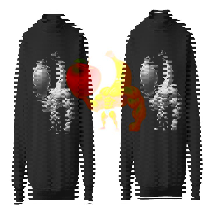 筋肉バナナリフティングジャイアントアップル スウェットシャツ