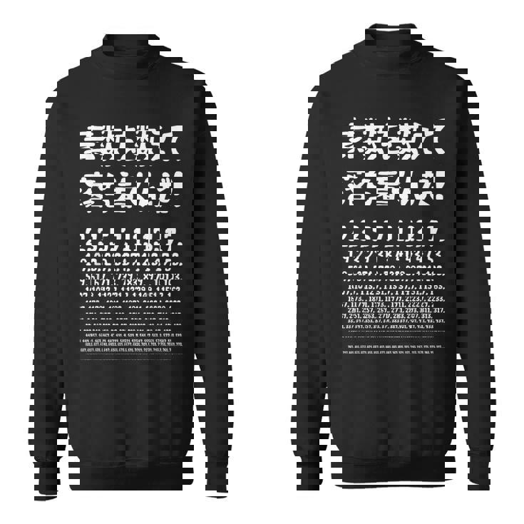 素数を数えて落ち着くんだ！ 数学者 ジョーク ウケ狙い お笑い好き ギャグ好き ジョーク好き 数学 おもしろ ネタ スウェットシャツ