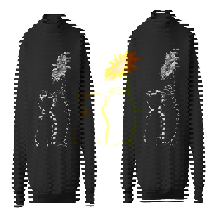 素敵な黄色い猫のひまわり スウェットシャツ