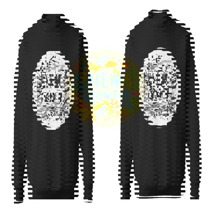 素敵な黄色い花と春の植物のための新しい成長スピーチ スウェットシャツ