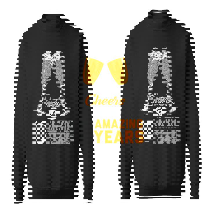 結婚10周年記念ギフト Cheers Amazing Years Married スウェットシャツ
