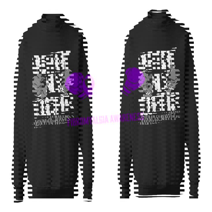 線維筋痛症啓発 パープルリボン We Fightonly Together スウェットシャツ