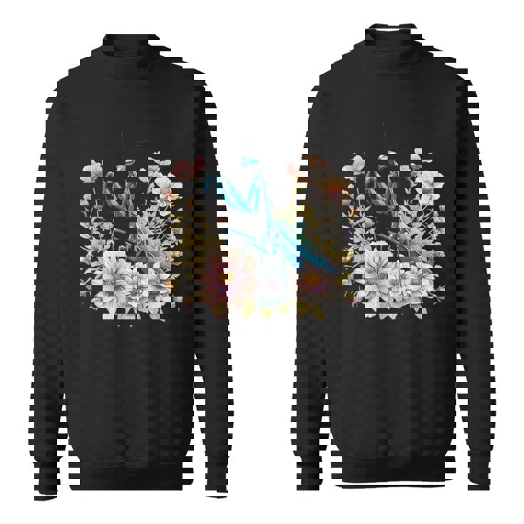 美しい昆虫アート カマキリ スウェットシャツ