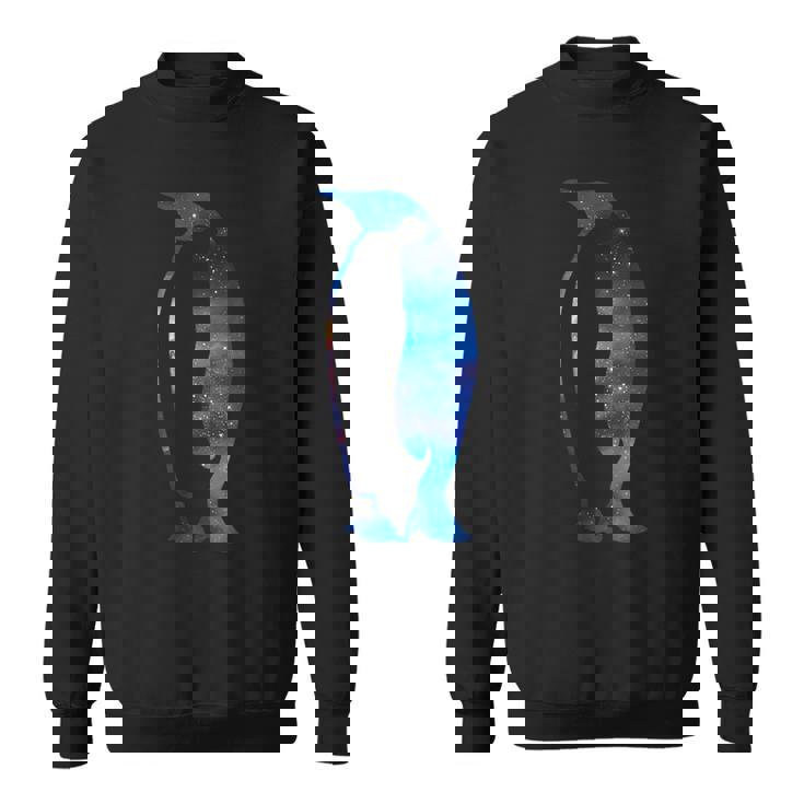 美的シルエット 星 宇宙 銀河 ペンギン スウェットシャツ