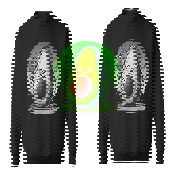 聖パトリックの日 アボカド 幸運の四つ葉のクローバー スウェットシャツ