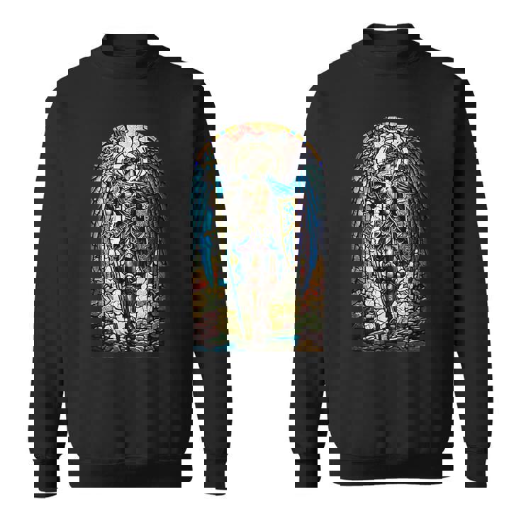 聖ミカエル大天使 – 聖なるステンドグラス – キリスト教 スウェットシャツ