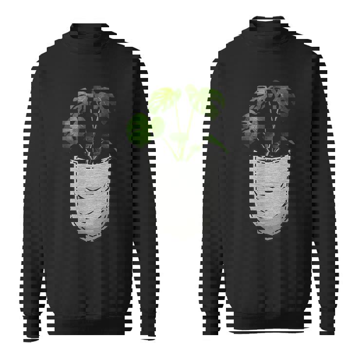 胸ポケットにモンステラ スウェットシャツ