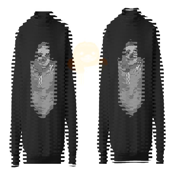 胸ポケットのナマケモノ 面白いナマケモノ スウェットシャツ