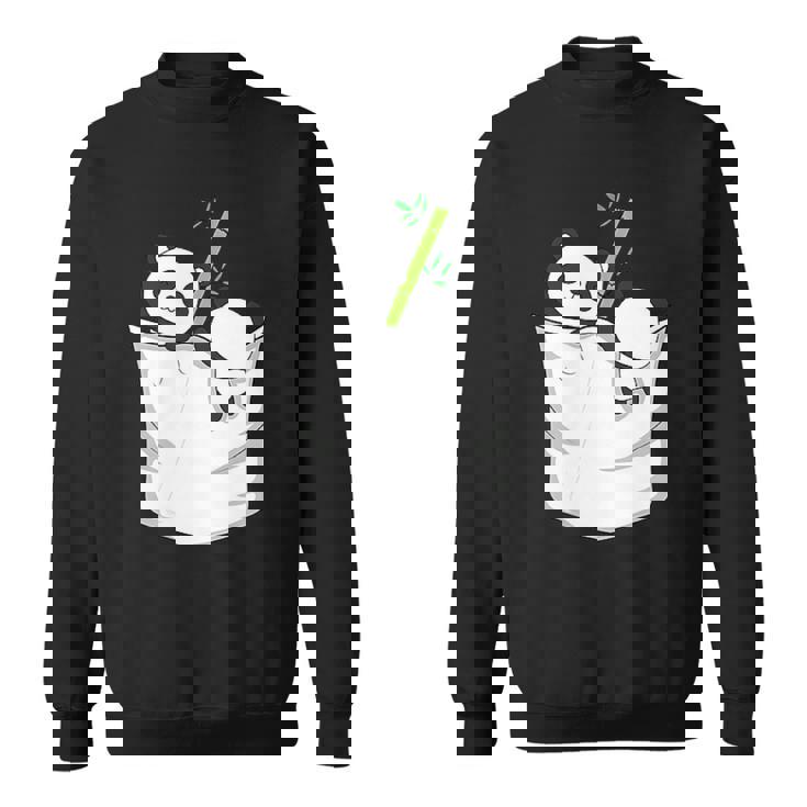 胸ポケットパンダ パンダ クマ スウェットシャツ