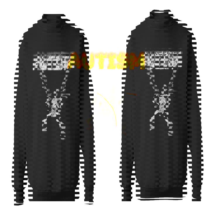 自閉症スケルトンミーム スウェットシャツ