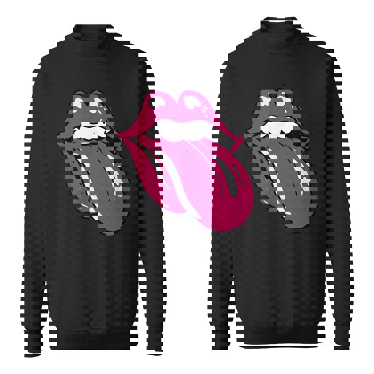 舌を広げた唇 スウェットシャツ