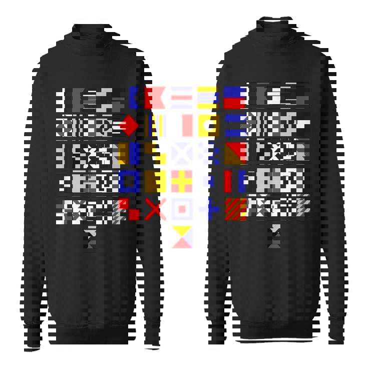 航海旗 アルファベット 国際海上信号旗 スウェットシャツ