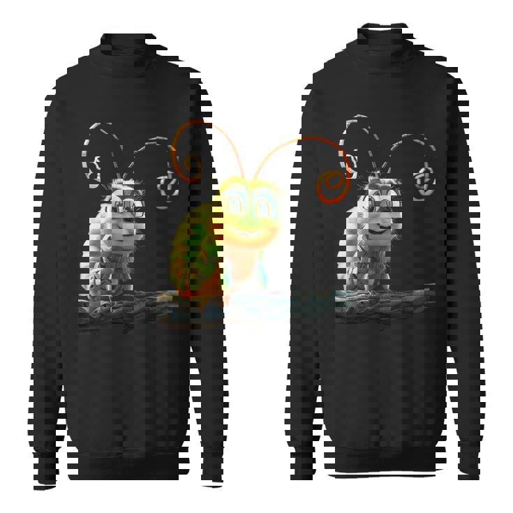 芋虫 面白い芋虫甘い緑の芋虫 スウェットシャツ