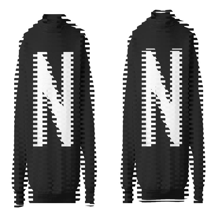 英文字 N 大文字 アルファベット モノグラム イニシャル Abc スウェットシャツ