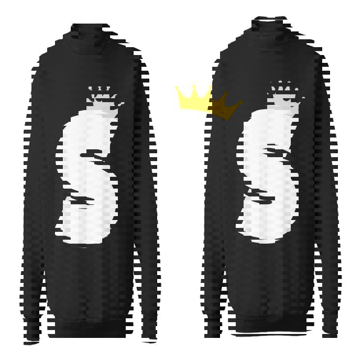 英文字 大文字 アルファベット モノグラム イニシャル キング クイーン クラウン スウェットシャツ