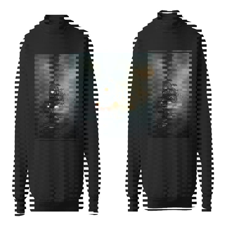 蒸気機関車 鉄道 機関車 ギフト 蒸気機関車 スウェットシャツ